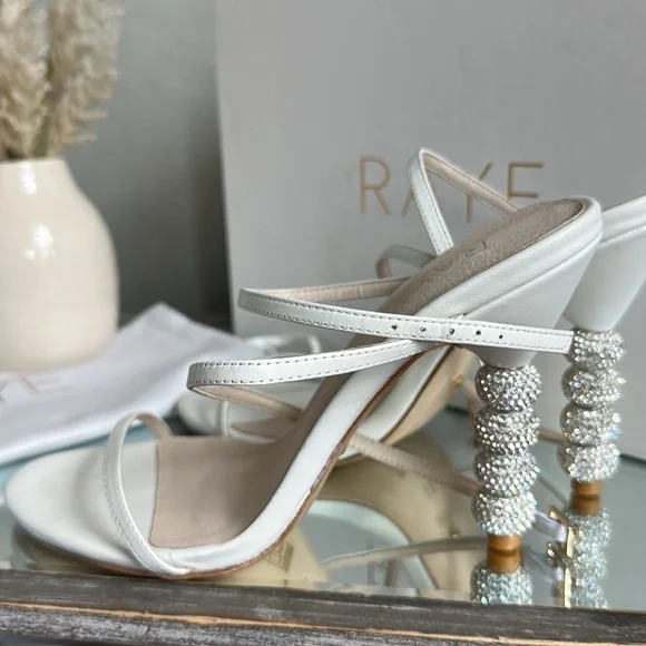 Raye white AX Embellished Heel 8.5 - Picture 3 of 8